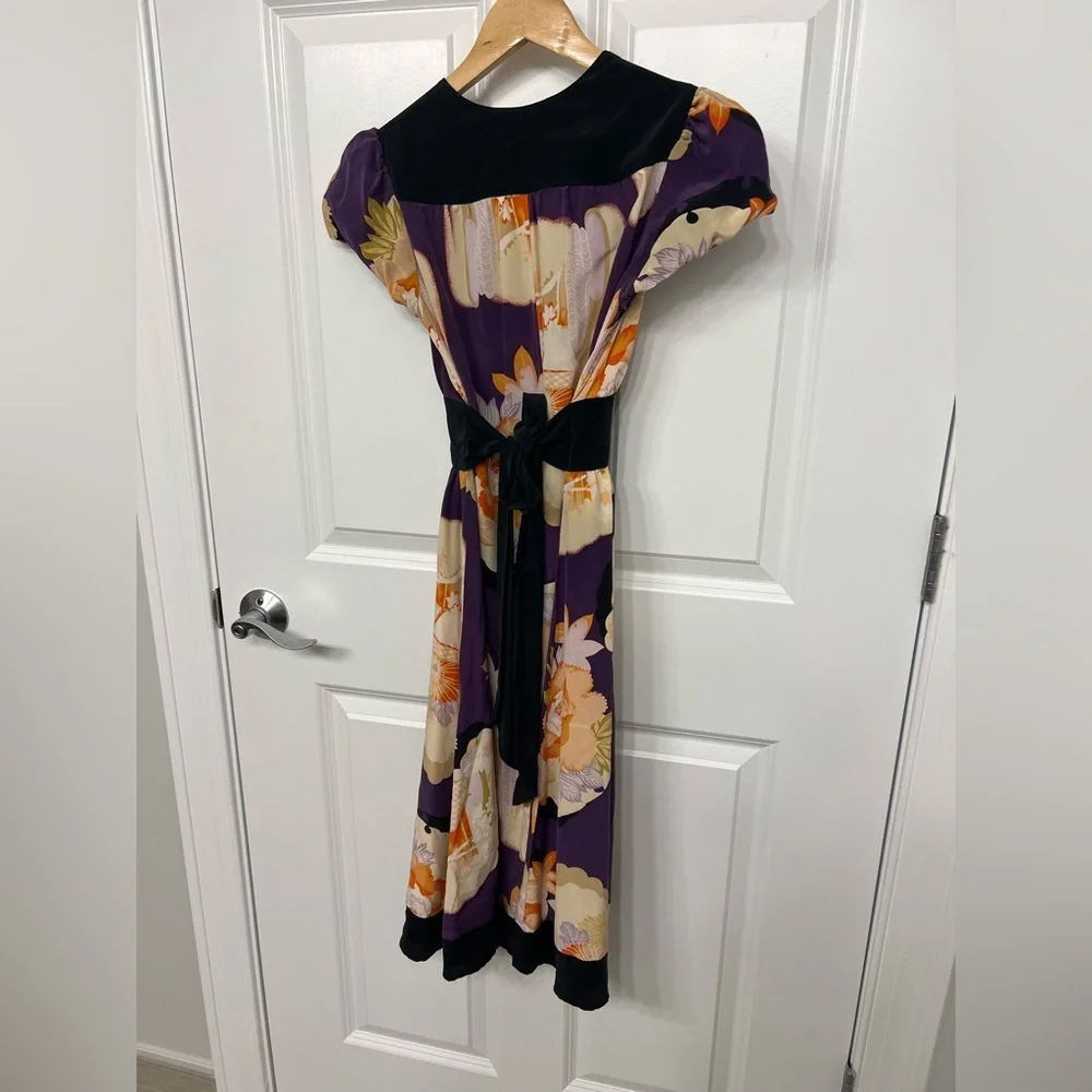 Anthropologie Coreylynncalter Purple Floral Midi Dress - Picture 5 of 6